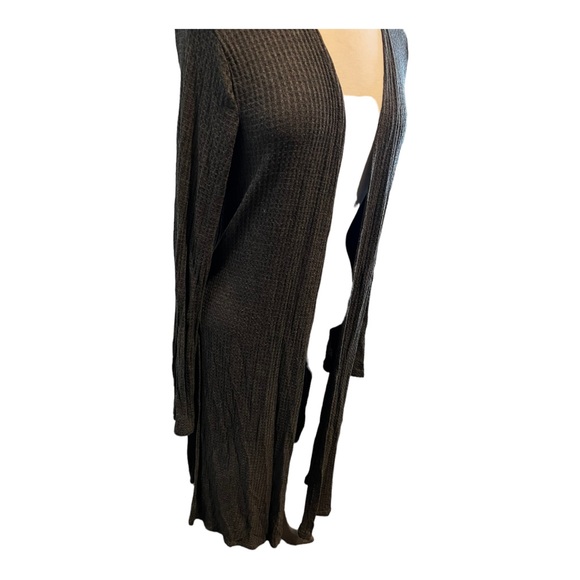 | ambiance | Grey Long Lightweight Cardigan Sweater LG - Picture 2 of 4